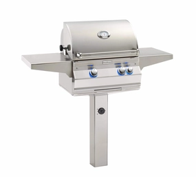 Fire Magic Aurora 24" In-Ground Post Mount Portable Gas Grill A430s compact BBQ grill for small spaces