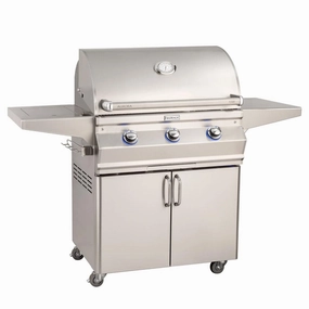 Fire Magic Aurora 30" Portable Gas Grill with Analog Thermometer & Flush Mounted Single Side Burner A540s compact BBQ grill for small spaces