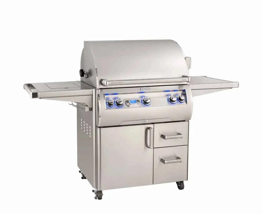Fire Magic Echelon Diamond 30" Portable Grill with Digital Thermometer & Flush Mounted Single Side Burner E660s large capacity charcoal BBQ grills