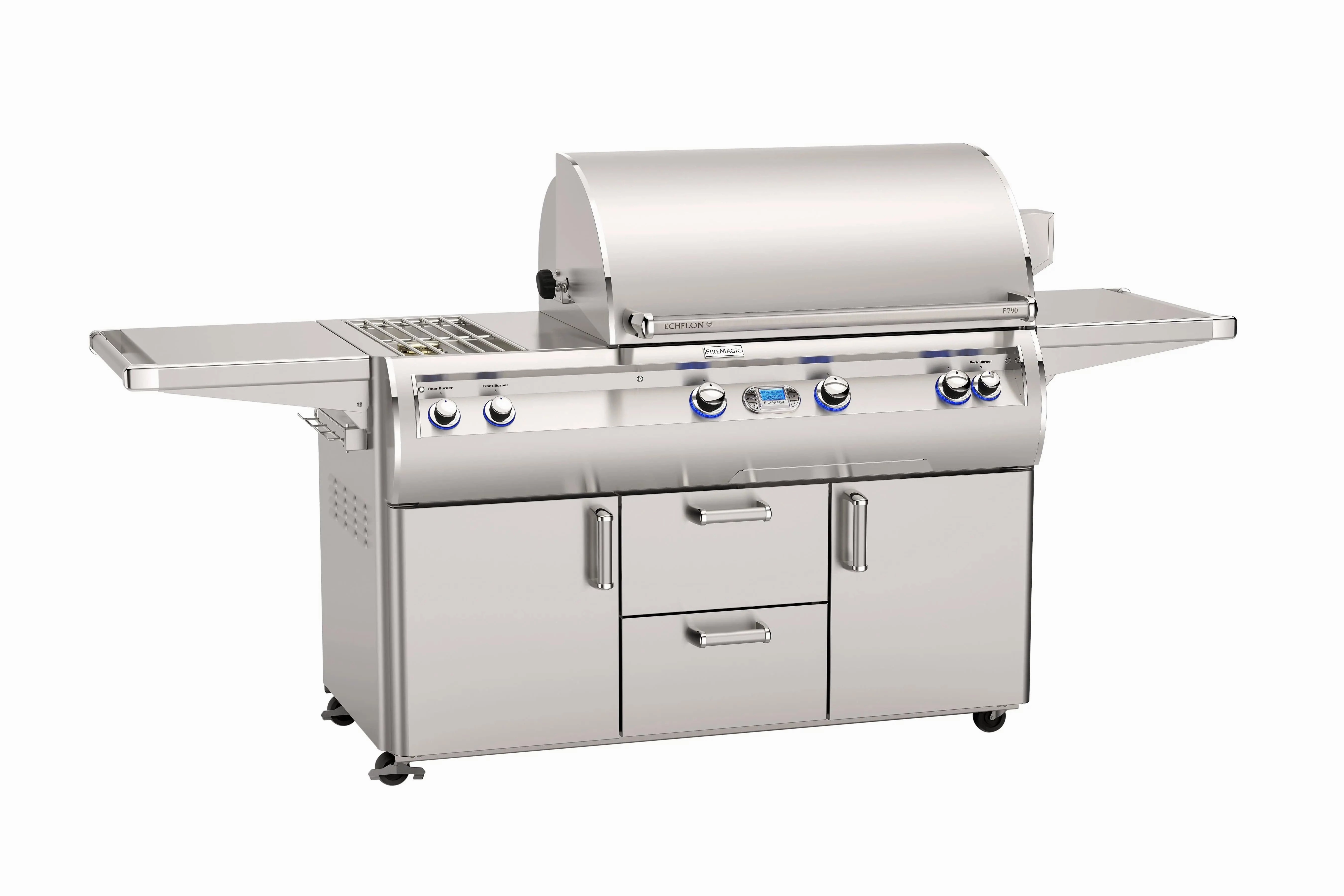 Fire Magic Echelon Diamond 36" Portable Grill with Digital Thermometer & Double Side Burner E790s large capacity charcoal BBQ grills
