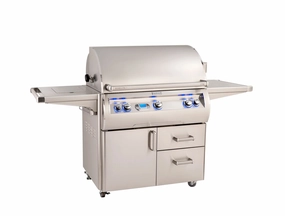 Fire Magic Echelon Diamond 36" Portable Grill with Digital Thermometer & Flush Mounted Single Side Burner E790s large capacity charcoal BBQ grills