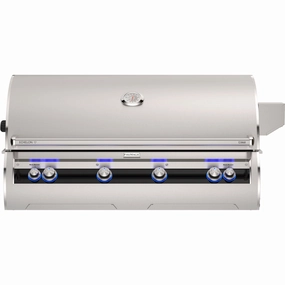 Fire Magic Echelon E1060i Built In Grill with Analog Thermometer stainless steel BBQ grill with side table