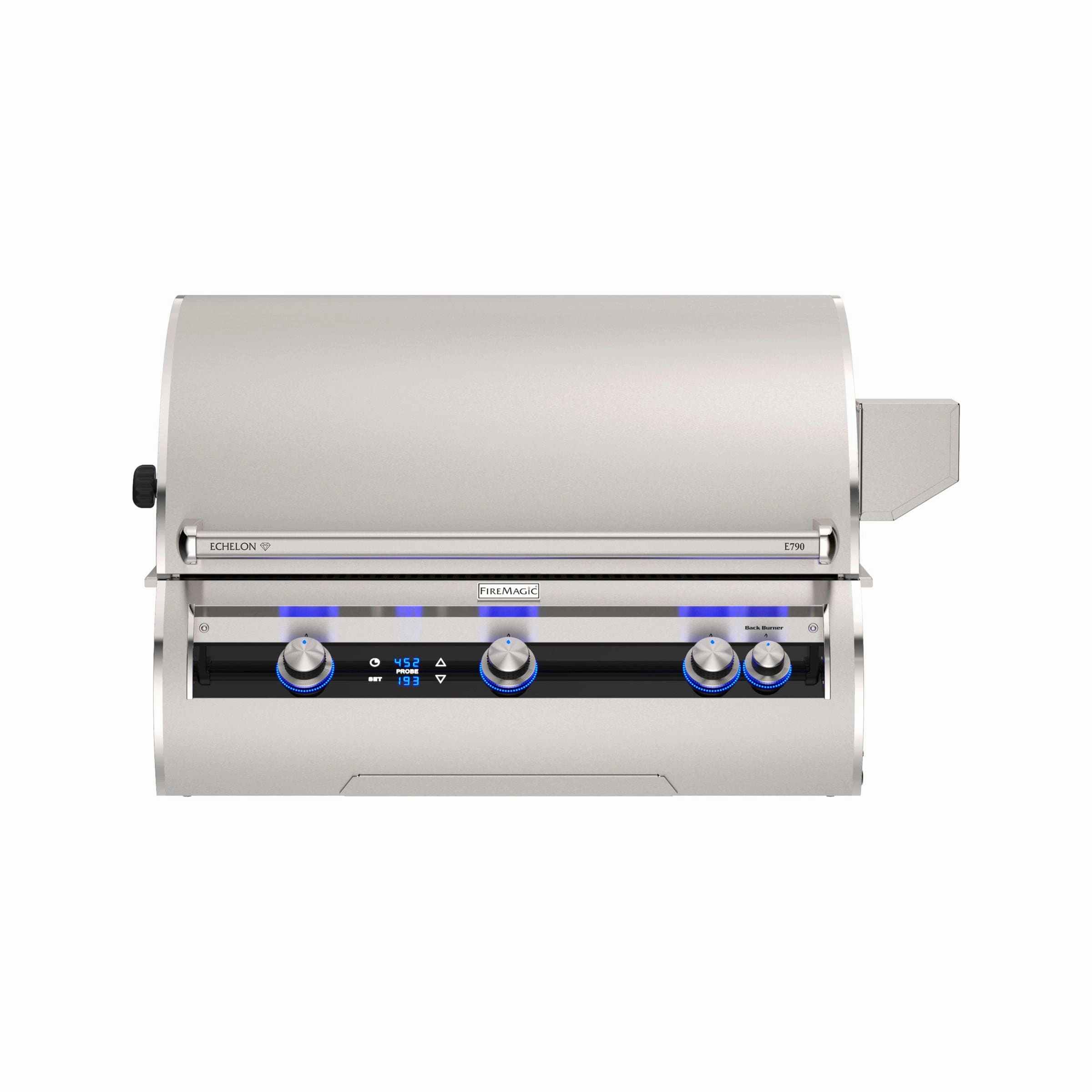 Fire Magic Echelon E790i Built-In Grill Digital Thermometer stainless steel BBQ grill with side table