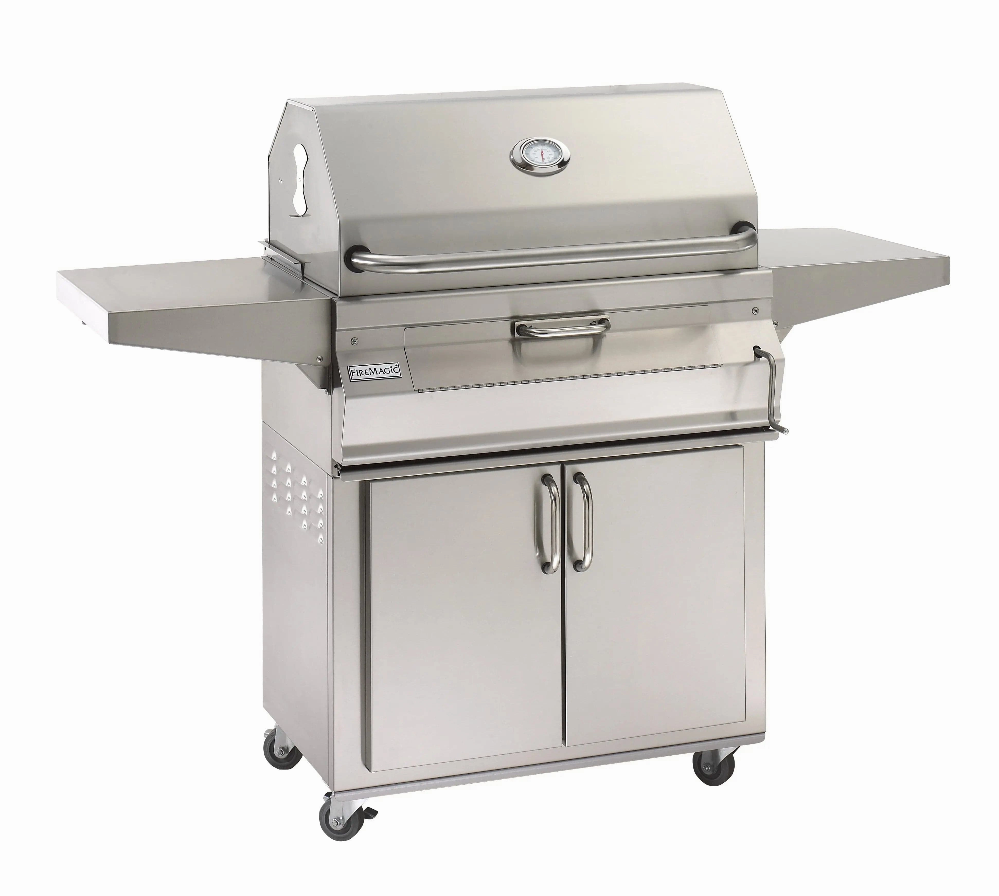 Fire Magic Stainless Steel 24" Portable Charcoal Grill 22-SC01C-61 large capacity charcoal BBQ grills