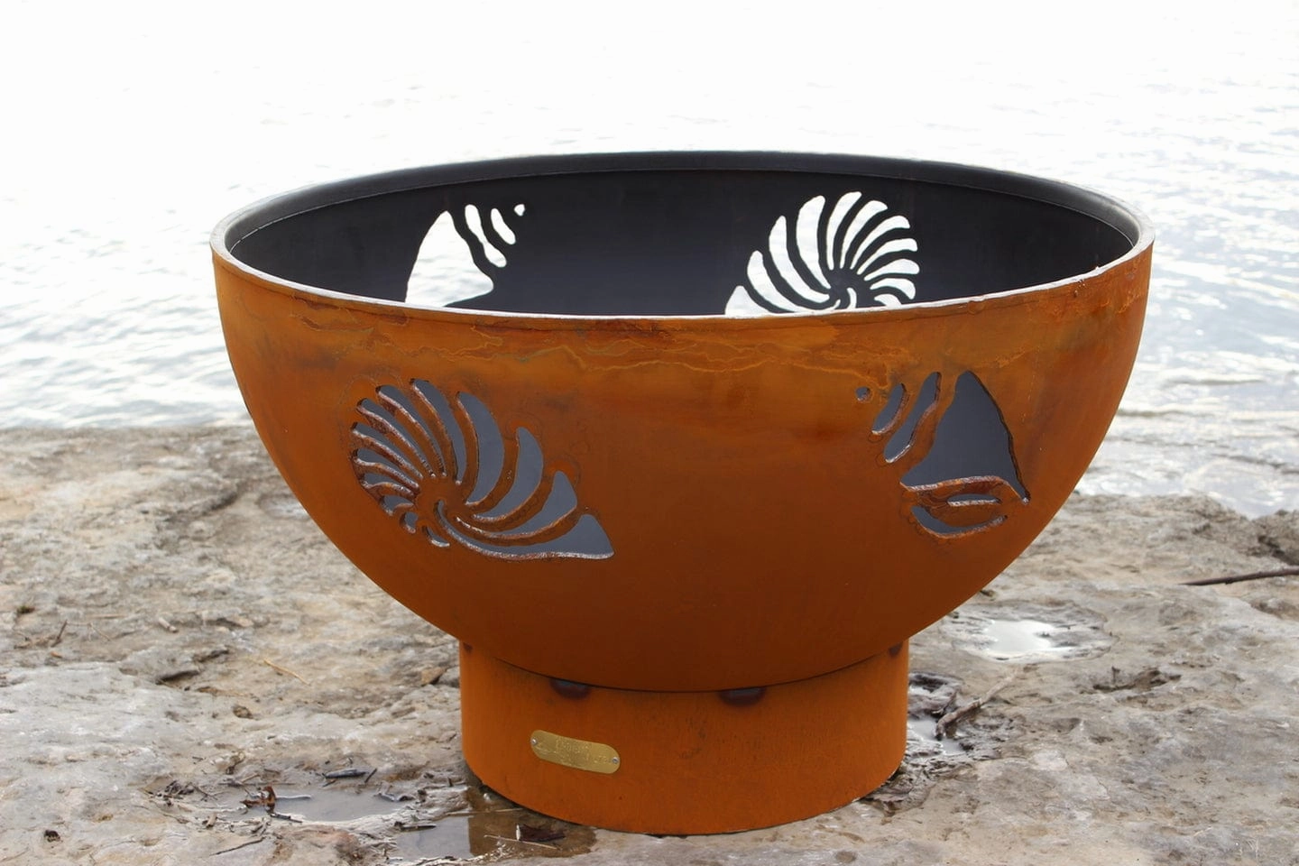 Fire Pit Art Beachcomber 36-inch Wood Burning Fire Pit - Beach