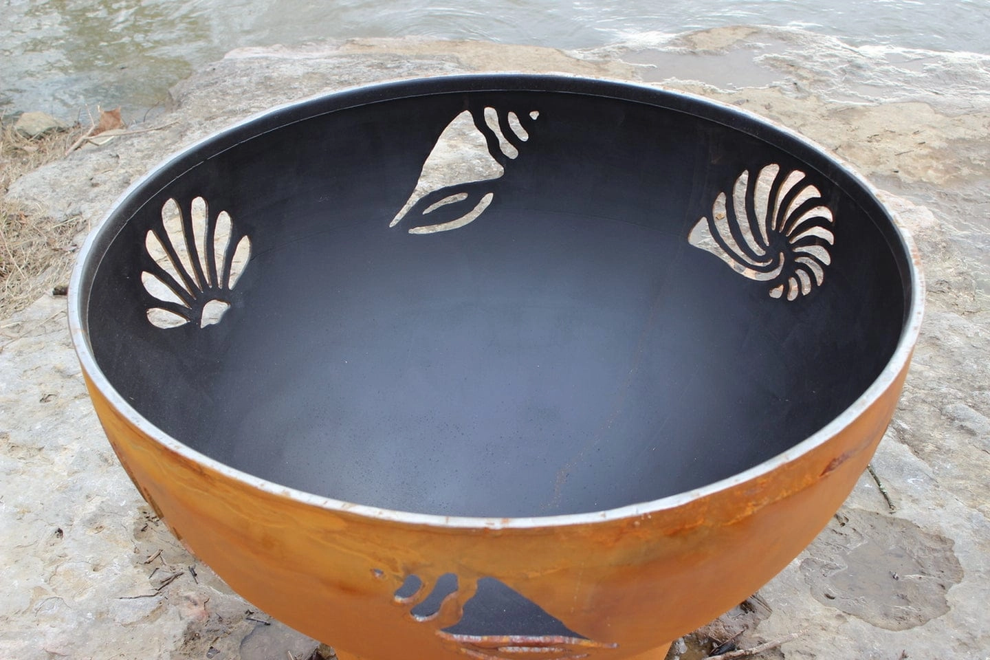 Fire Pit Art Beachcomber 36-inch Wood Burning Fire Pit - Beach