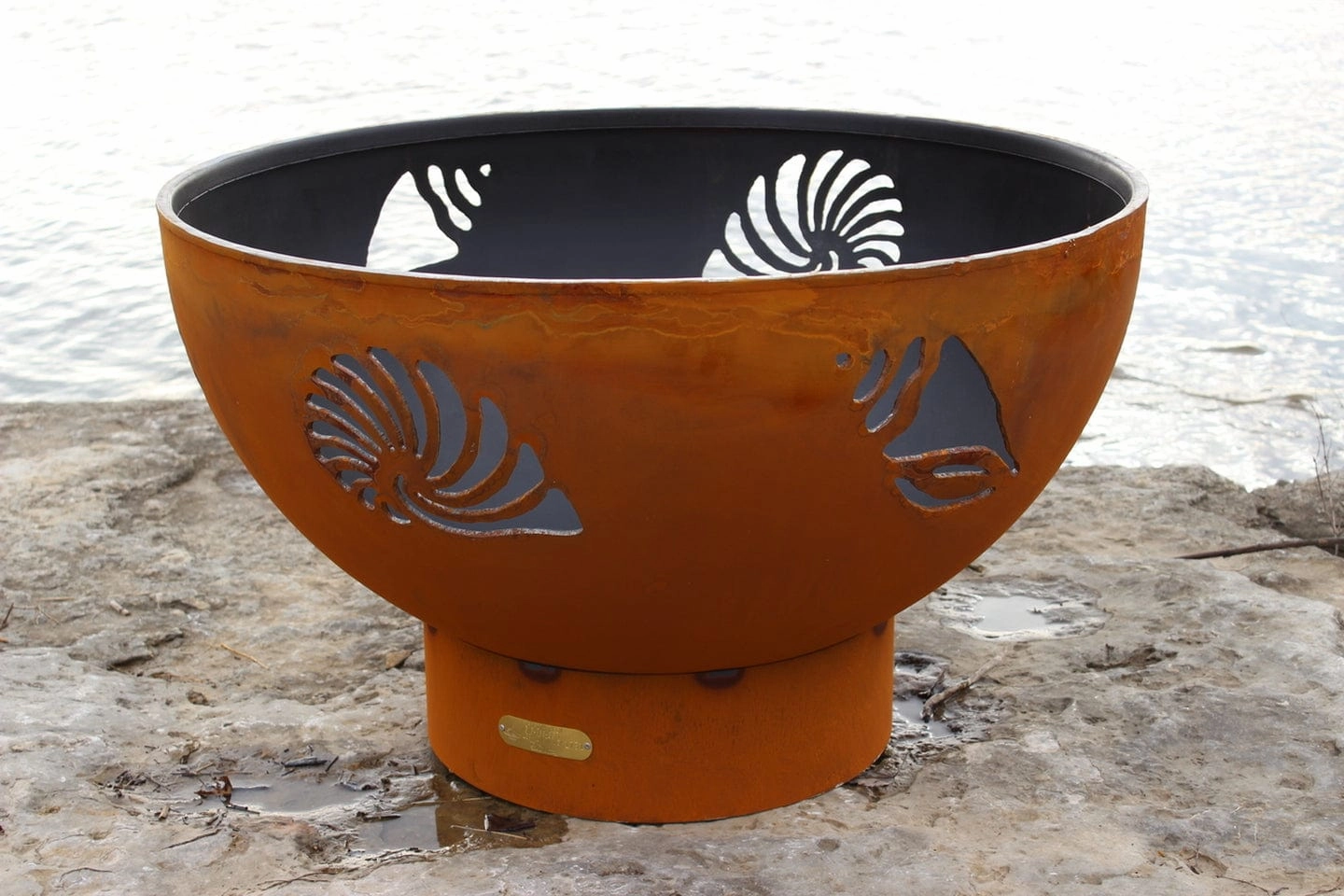 Fire Pit Art Beachcomber 36-inch Wood Burning Fire Pit - Beach