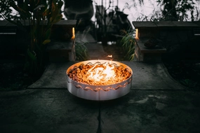 Fire Pit Art Fire Surfer 30-inch Match Lit Fire Pit - FireSurfer30"-PENTA24-200K BTUportable outdoor fire pit with lid