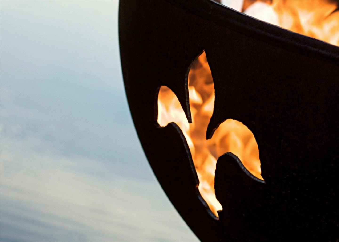 Fire Pit Art Fleur de Lis 36-inch Match Lit Fire Pit - Fleur De Lis-PENTA24-200K BTU