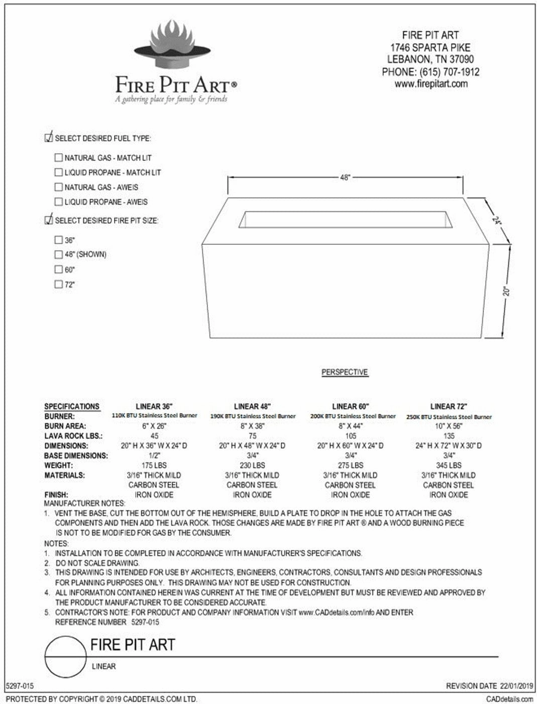 Fire Pit Art Linear 60-inch Electric AWEIS Lit Fire Pit - Linear 60"-SFIRE42-200K BTU-AWEIS