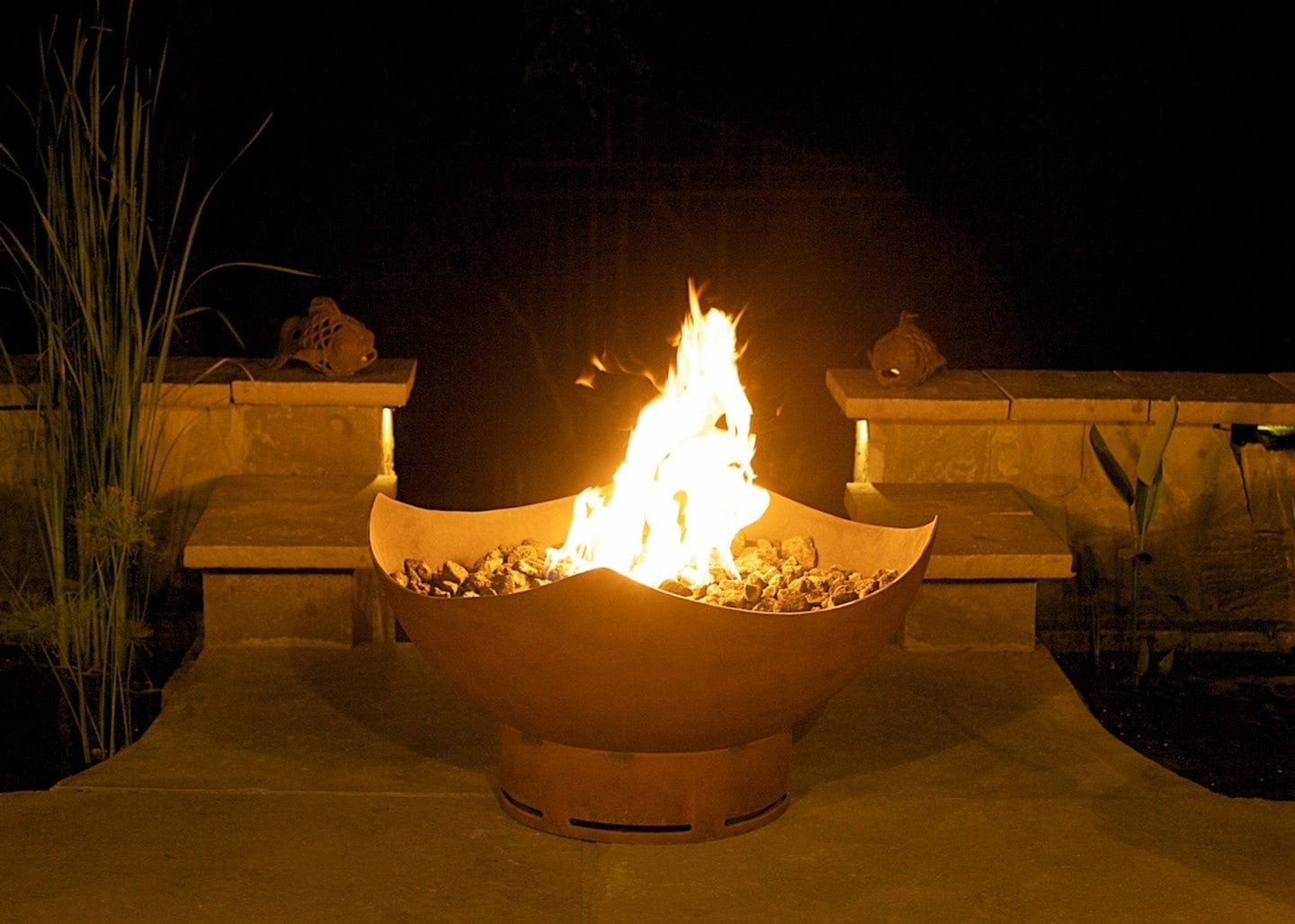 Fire Pit Art Manta Ray 36-inch Wood Burning Fire Pit - MR