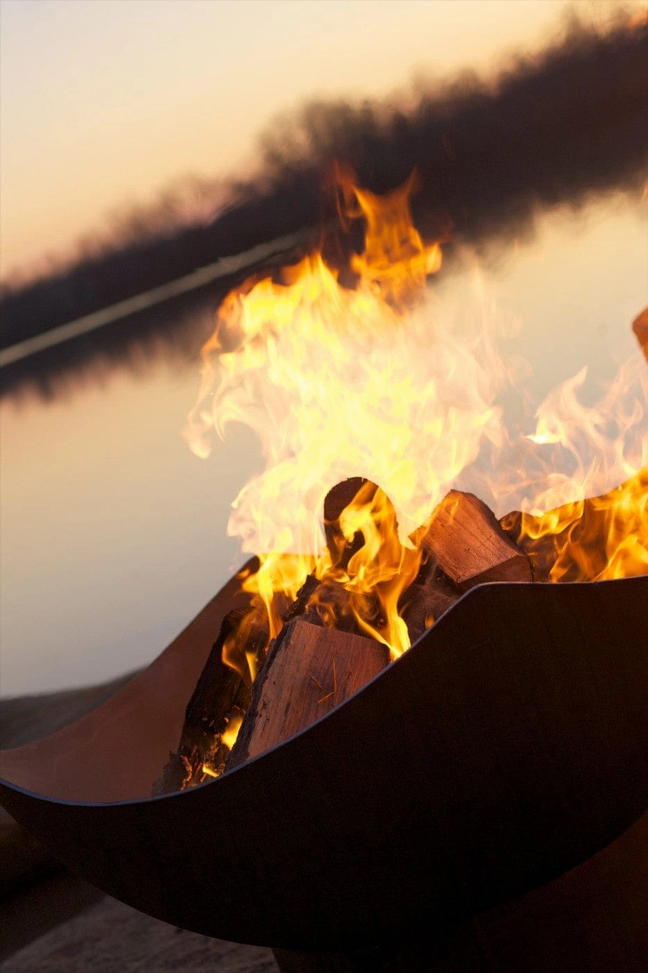 Fire Pit Art Manta Ray 36-inch Wood Burning Fire Pit - MR