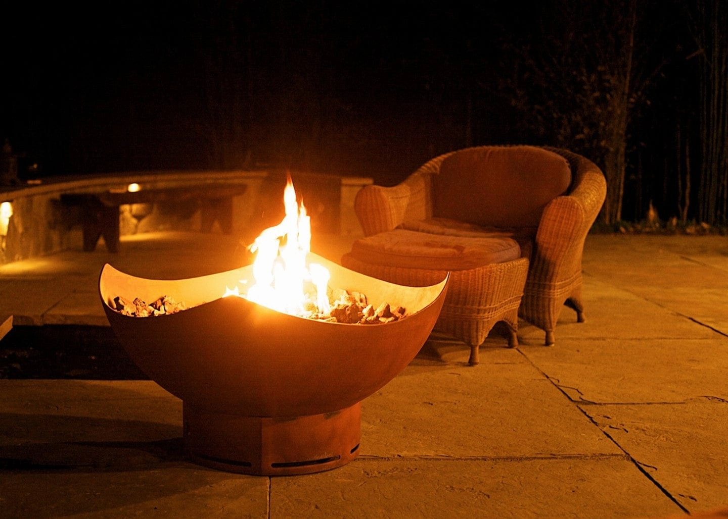 Fire Pit Art Manta Ray 36-inch Wood Burning Fire Pit - MR