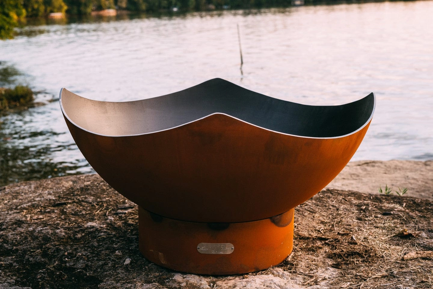 Fire Pit Art Manta Ray 36-inch Wood Burning Fire Pit - MRportable outdoor fire pit with lid