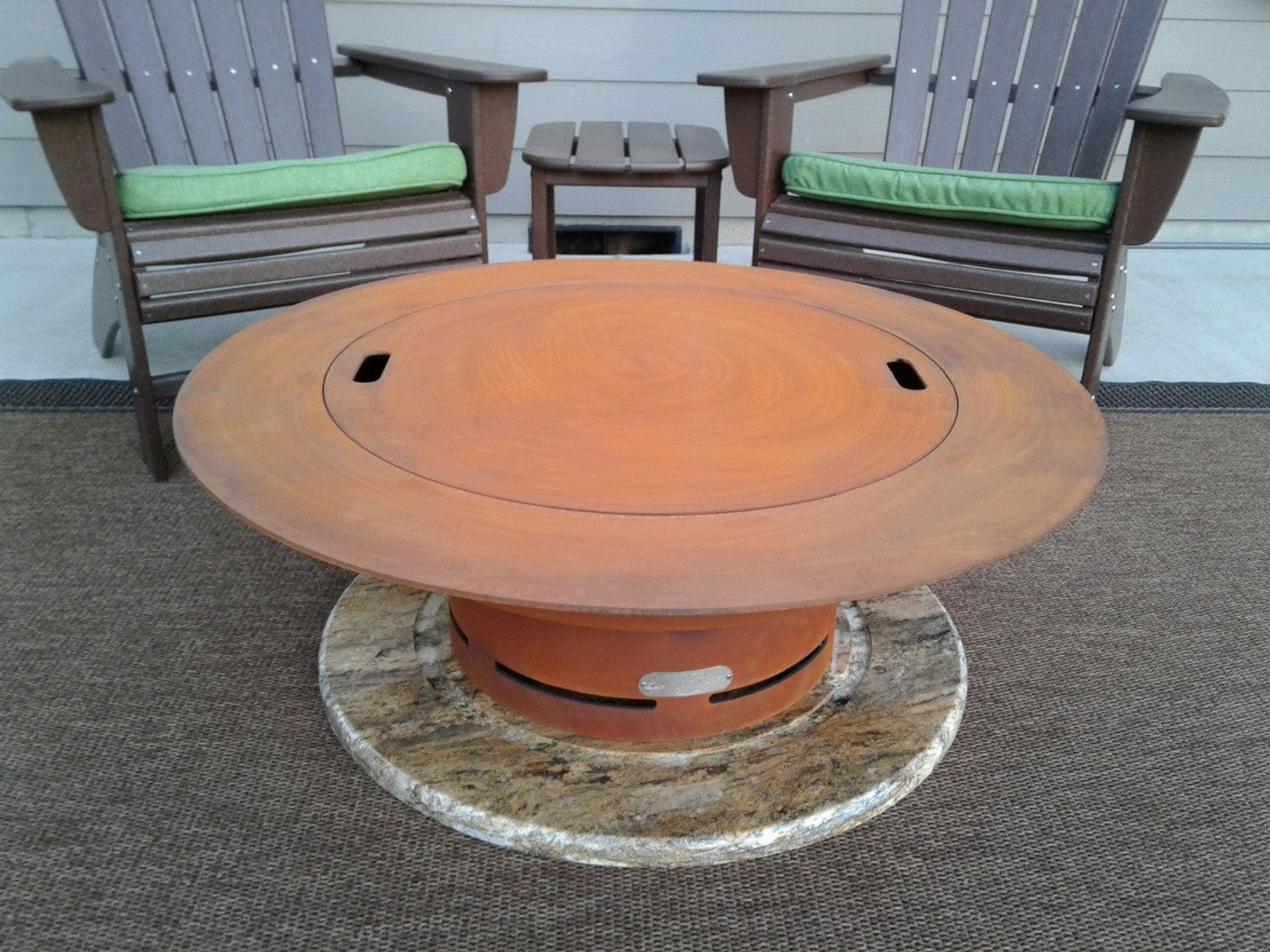 Fire Pit Art Saturn w/lid 41-inch Gas Fire Pit - SAT/LID