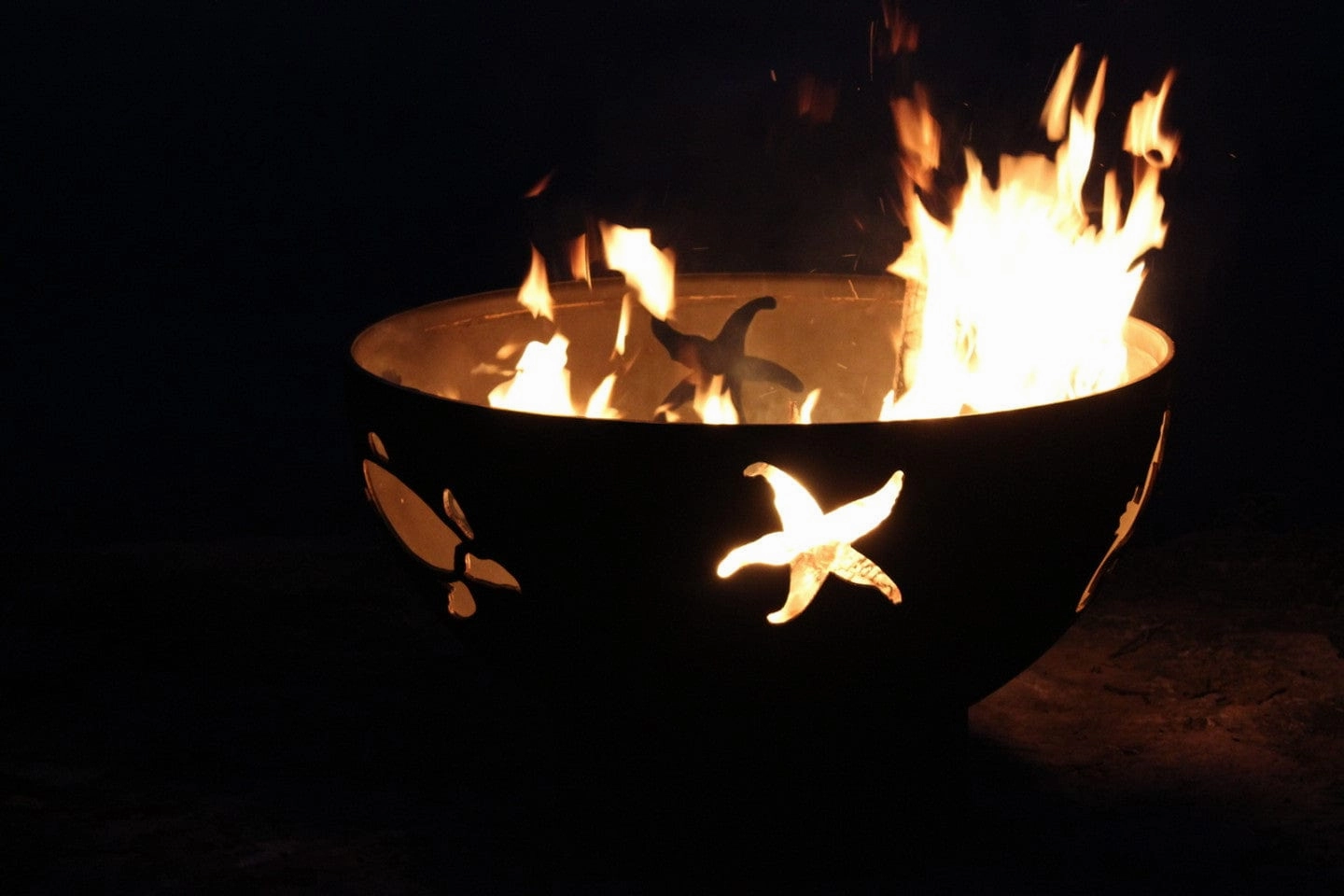 Fire Pit Art Sea Creatures 36-inch Gas Fire Pit - SEA