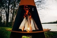 Fire Pit Art Vesuvius 21-inch Wood Burning Fire Pit - VES