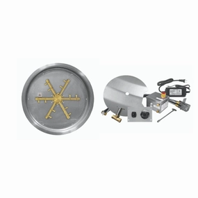 Firegear 19" Round Drop-In Pan Brass Burning Spur FPB-19RPSBR14AWSportable outdoor fire pit with lid