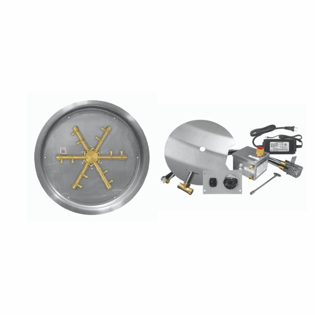 Firegear 19" Round Drop-In Pan Brass Burning Spur FPB-19RPSBR14AWSportable outdoor fire pit with lid