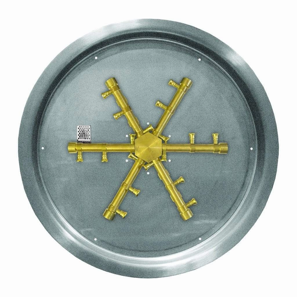 Firegear 19" Round Drop-In Pan Brass Burning Spur FPB-19RPSBR14AWS