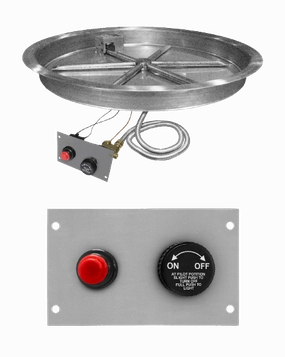 Firegear 19" Stainless Steel Round Pan Gas Fire Pit Insert FPB-19RBSTMSI-Nportable outdoor fire pit with lid