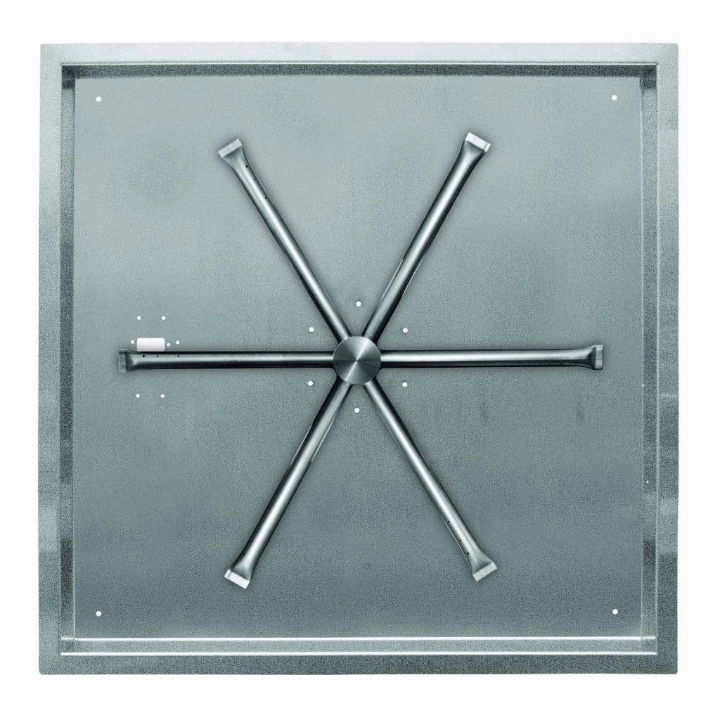Firegear 20" Stainless Steel Square Pan Gas Fire Pit Insert FPB-20SBSMT-N