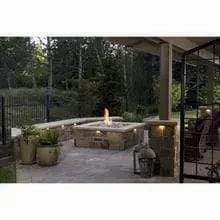 Firegear 20" Stainless Steel Square Pan Gas Fire Pit Insert FPB-20SBSMT-N