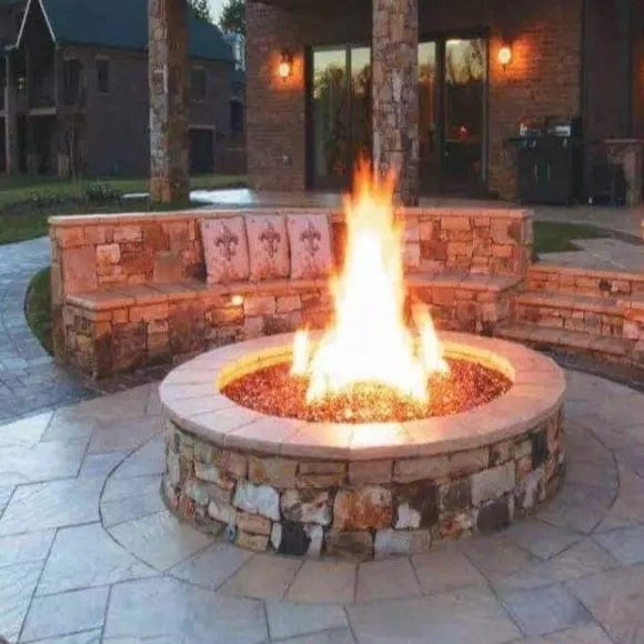 Firegear 26" Stainless Steel Round Disk Gas Fire Pit Insert FPB-26DBSTMSI-N