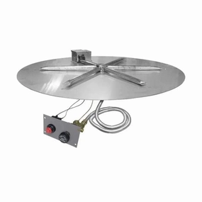 Firegear 26" Stainless Steel Round Disk Gas Fire Pit Insert FPB-26DBSTMSI-Nportable outdoor fire pit with lid