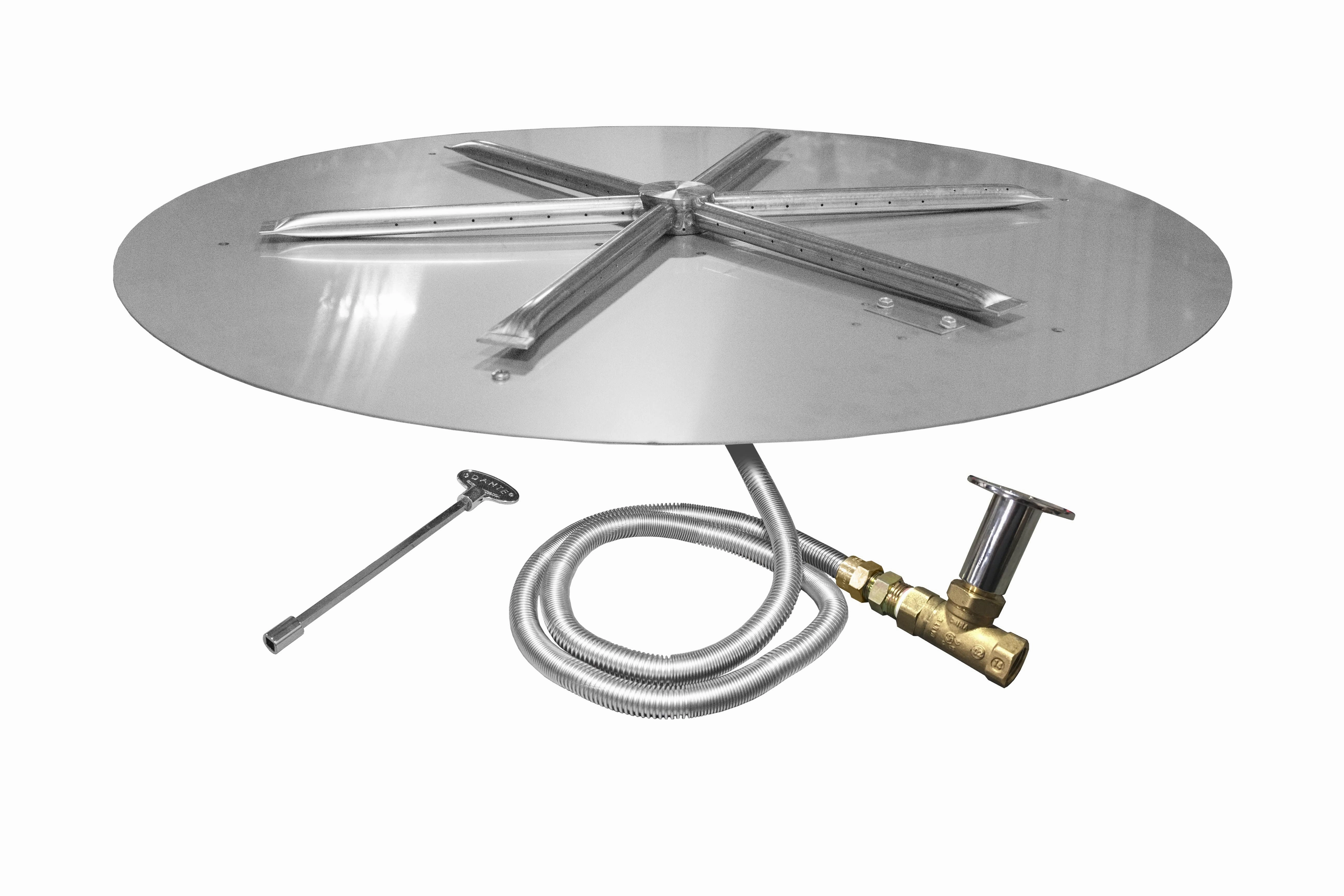 Firegear 29" SS Round Disk Gas Fire Pit Insert FPB-29DBSTFSportable outdoor fire pit with lid