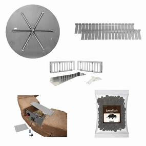 Firegear 29" SS Round Disk Paver Rdy Gas Fire Pit Kit FPB-29DTMSIN-PKportable outdoor fire pit with lid