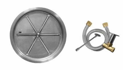 Firegear 29" SS Round Pan Gas Fire Pit Insert FPB-29RBS22MT-Nportable outdoor fire pit with lid