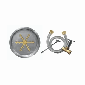 Firegear 29 Round Drop-In Pan Brass Burning Spur NG FPB-29RPSBR21MTportable outdoor fire pit with lid