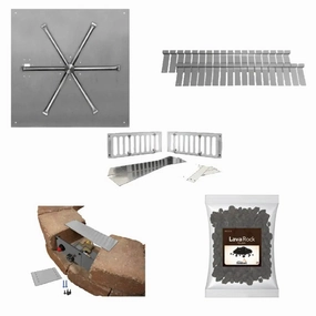 Firegear 30" Square Flat Pan Paver Ready Gas Fire Pit Kit FPB-30SFTMSIN-PKportable outdoor fire pit with lid