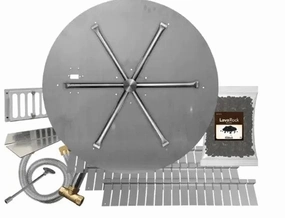Firegear 34" Round Disk Paver Ready Gas Fire Pit Kit FPB-34D31MTN-PKportable outdoor fire pit with lid