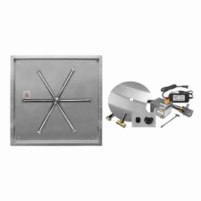 Firegear 40" Square Flat Pan Gas Fire Pit Kit FPB-40SFBSAWSportable outdoor fire pit with lid