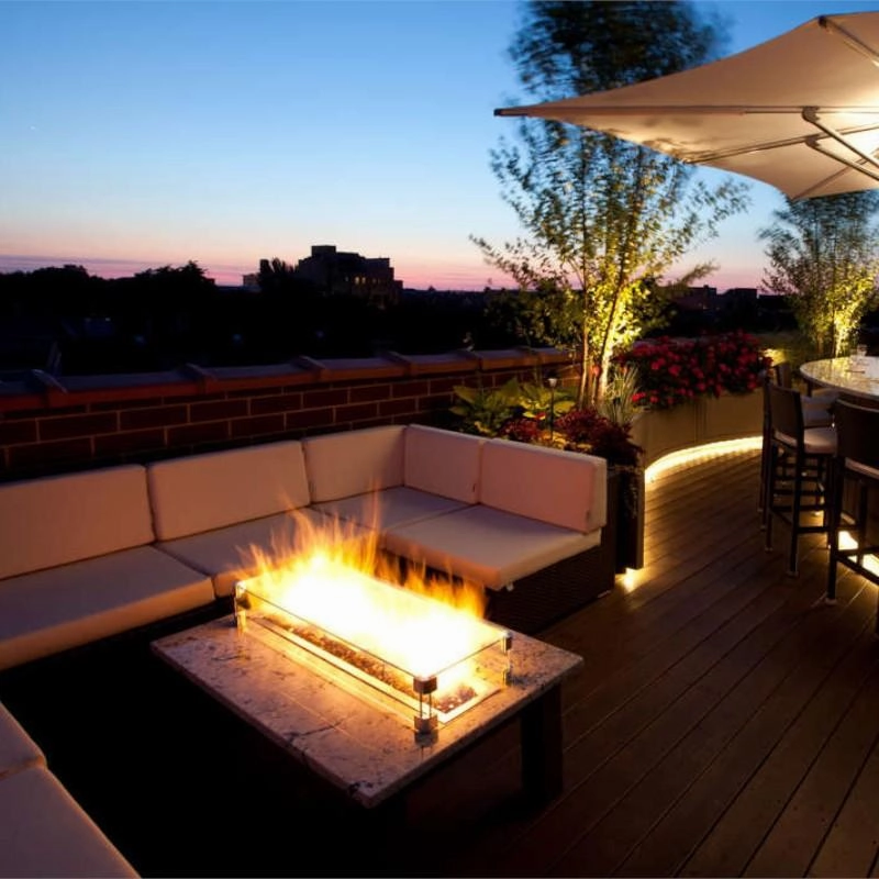 Firegear Line Of Fire 48" H Burner Fire Pit Insert LOF-48LHTMSI-N