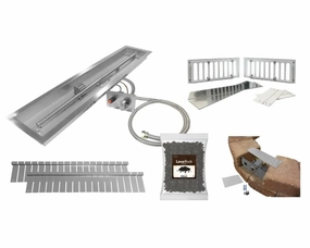 Firegear Line Of Fire 48" H Burner Patio Ready Fire Pit Kit LOF-48LHTMSIN-PKportable outdoor fire pit with lid