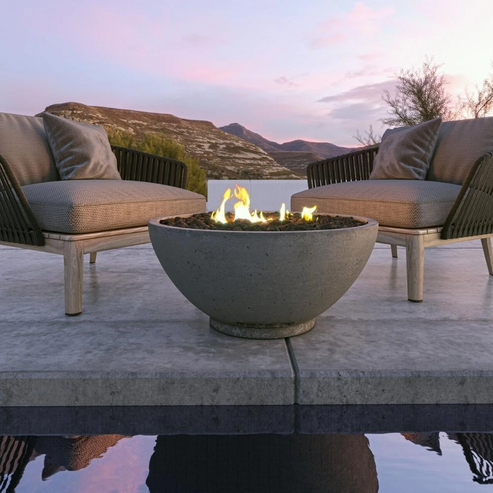 Firegear Sanctuary 3 Fire Pit Table SAN3-26DBSMT-Noutdoor fire table set with chairs