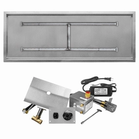 Firegear Stainless Steel Match Light Linear Flat Natural Gas 60-inch LOF-6016FHMTN-PKportable outdoor fire pit with lid