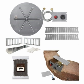 Firegear Stainless Steel Match Light Round Flat Natural Gas 26-inch Burner Kit FPB-26D22MTN-PKportable outdoor fire pit with lid