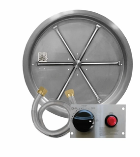 Firegear TPSI Round Drop-In Liquid Propane Fire Pit Burner FPB-19RBS16TPSI-Pportable outdoor fire pit with lid