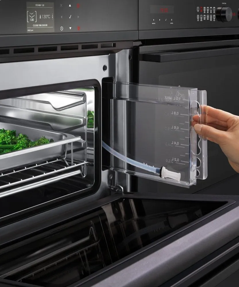 Fisher & Paykel OS24NDBB1 Combination Steam Oven, 24", 9 Function