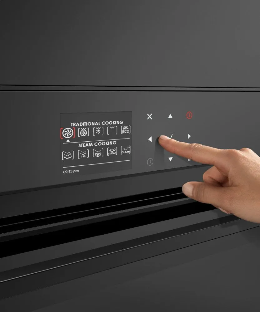 Fisher & Paykel OS24NDBB1 Combination Steam Oven, 24", 9 Function