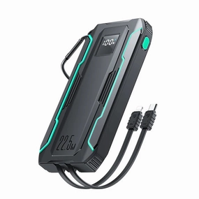 Limited Stock Deals Shop Grab Offer Joyroom Jr-L017 22.5W Power Bank With Dual Cables 10000Mah Black