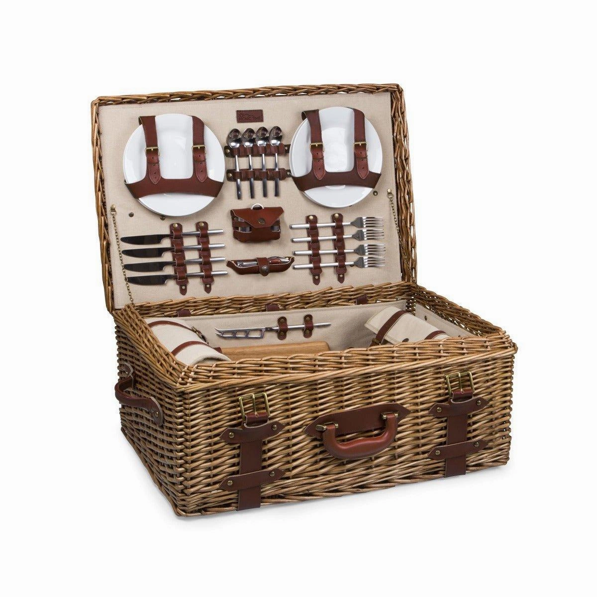 Charming Wicker Picnic Basket For 4 Online Exclusive Offer
