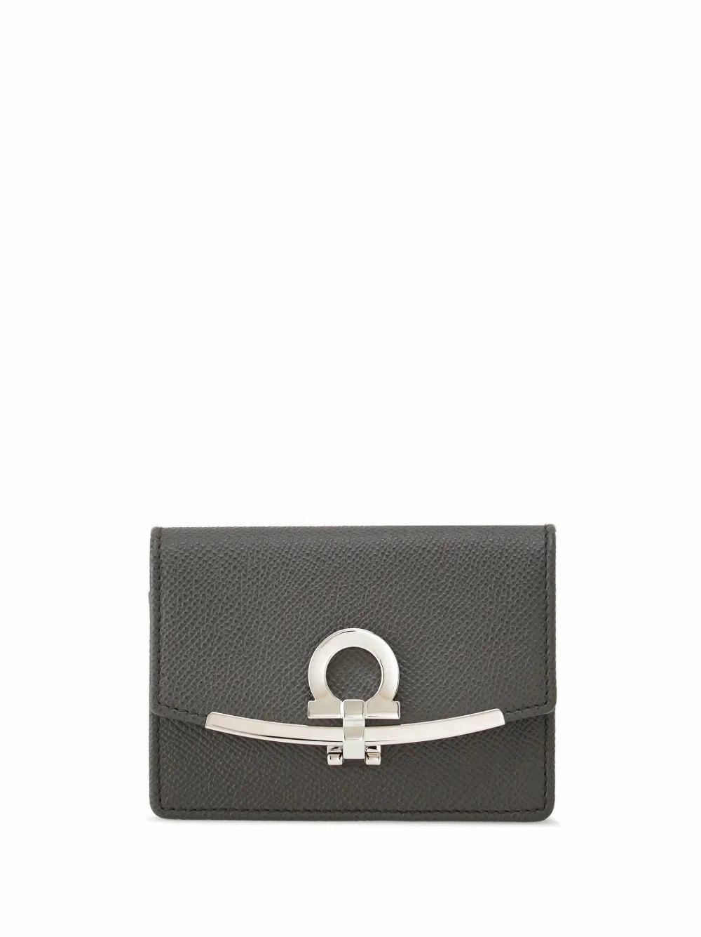 Special Deal Frenzy Ferragamo Gancini Leather Card Holder