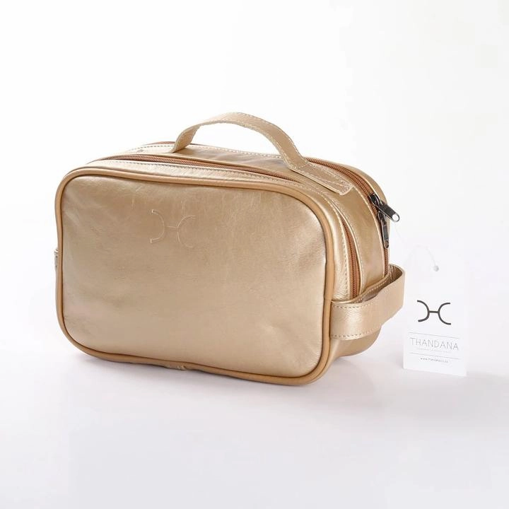 Thandana Unisex Metallic Leather Vanity Case Exclusive Online Offer Trending Today Steal