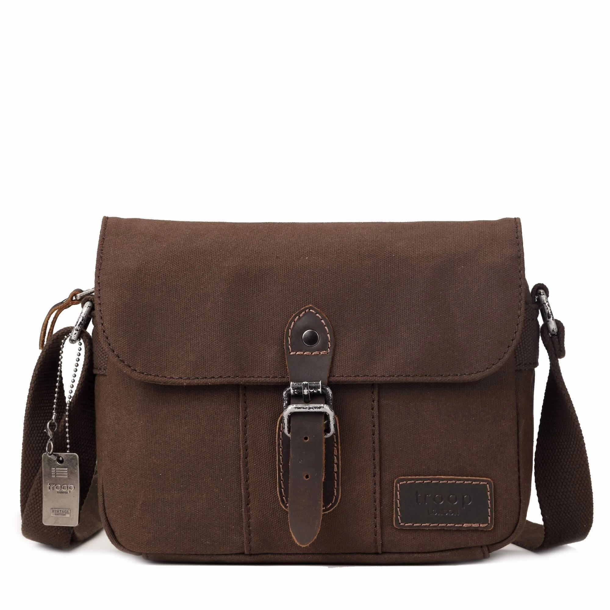 Surprise Discount Today Special Price Today Troop London Heritage Canvas Leather Crossbody Bag Small Travel Bag