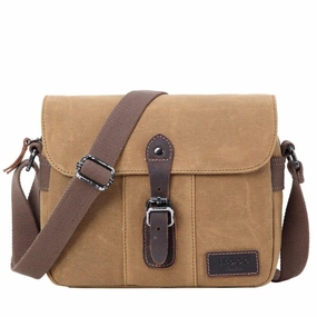 Flash Sale Alert Now Troop London Heritage Canvas Leather Crossbody Bag Small Travel Bag